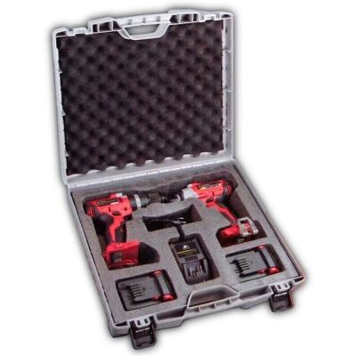 Set de Taladro y Llave de Impacto inalámbricos Stayer - 18V, 2x4.0Ah Set de Taladro y Llave de Impacto inalámbricos Stayer - 18V, 2x4.0Ah