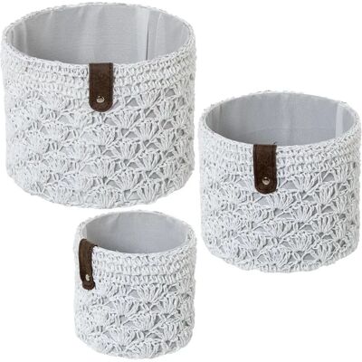 ALEXANDRA HOUSE LIVING Ensemble de 3 paniers - Set de Paniers ALEXANDRA HOUSE LIVING Ensemble de 3 paniers - Set de Paniers