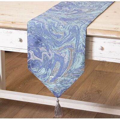 Alexandra House Living Bleu 30 x 180 cm - Chemin de Table Alexandra House Living Bleu 30 x 180 cm - Chemin de Table