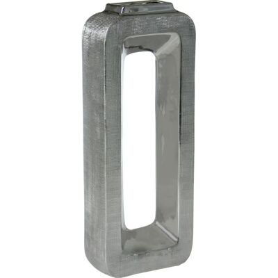 Alexandra House Living Silver Ceramic Vase - Vase Alexandra House Living Silver Ceramic Vase - Vase
