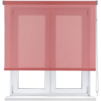 Viewtex - Model 75X250cm - Zilver en Rood - Dagzicht - Rolgordijnen Viewtex - Model 75X250cm - Zilver en Rood - Dagzicht - Rolgordijnen