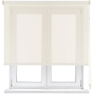 Viewtex - Tenda a rullo 120x250cm - Lino bianco - 5% apertura - Tenda avvolgibile Viewtex - Tenda a rullo 120x250cm - Lino bianco - 5% apertura - Tenda avvolgibile