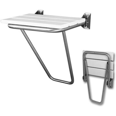 Asiento de Ducha Presto - Plegable Acero Inoxidable, Blanco Asiento de Ducha Presto - Plegable Acero Inoxidable, Blanco