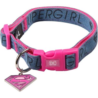 Supergirl Hundhalsband - XS/S - Rosa, 22-35cm Supergirl Hundhalsband - XS/S - Rosa, 22-35cm