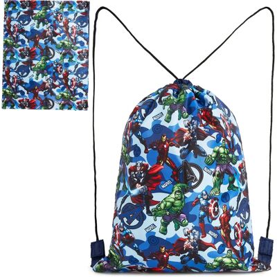 Sac de Sport Marvel - Sac à cordon des Avengers pour enfants - Publicité Sac de Sport Marvel - Sac à cordon des Avengers pour enfants - Publicité