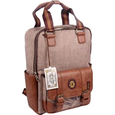 Sac à dos Harry Potter Marron - Sac d'école - 28x38x11 cm - Publicité Sac à dos Harry Potter Marron - Sac d'école - 28x38x11 cm - Publicité