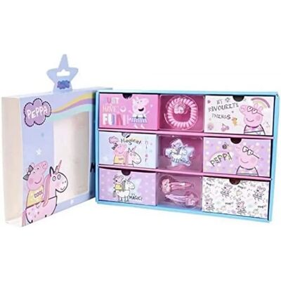 Cerdá Peppa Pig Zestaw do Urody - 9 Elementów Akcesoriów do Włosów Cerdá Peppa Pig Zestaw do Urody - 9 Elementów Akcesoriów do Włosów