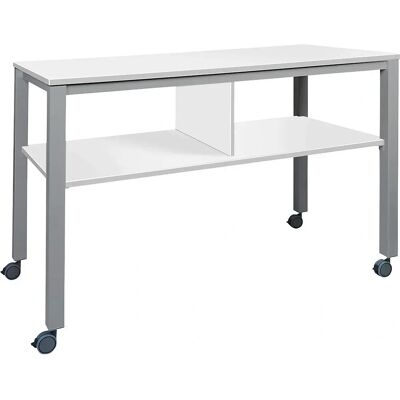 KaiserKraft E2008 Mesa multifuncional, móvil, estructura de aluminio, blanca KaiserKraft E2008 Mesa multifuncional, móvil, estructura de aluminio, blanca