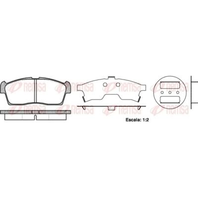 REMSA Hyundai i10 przedni zestaw klocków hamulcowych REMSA Hyundai i10 przedni zestaw klocków hamulcowych
