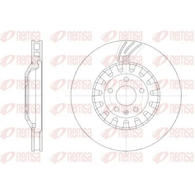 REMSA - 374x36 Front Vent - 374 mm - 36 mm - Disco de freno REMSA - 374x36 Front Vent - 374 mm - 36 mm - Disco de freno