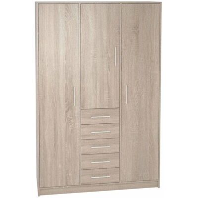 Md Block - Armario 3 Puertas Roble - Armario Md Block - Armario 3 Puertas Roble - Armario