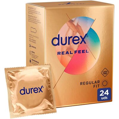 Durex Real Feel 24 Condomssensitive latex-free skin contact Durex Real Feel 24 Condomssensitive latex-free skin contact