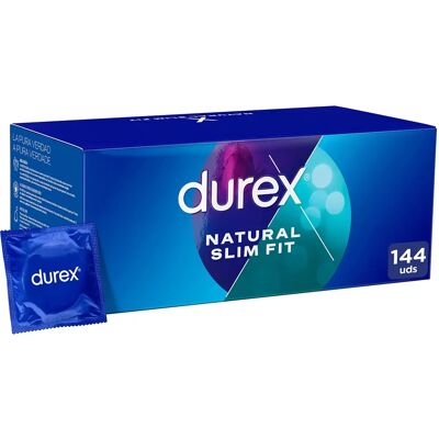 Durex Natural Slim Fit ehkäisypakkaukset - 144 kpl Durex Natural Slim Fit ehkäisypakkaukset - 144 kpl