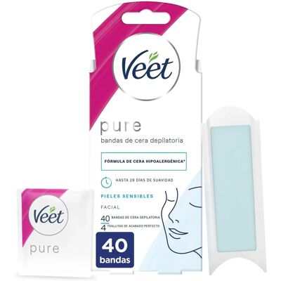 Veet Reine Sensitive Haut Gesichtshaarentfernungsstreifen - 40 Stück Veet Reine Sensitive Haut Gesichtshaarentfernungsstreifen - 40 Stück