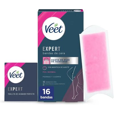 Veet Expert Kaltwachsstreifen für Körper und Beine - 16 Stück Veet Expert Kaltwachsstreifen für Körper und Beine - 16 Stück