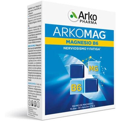 Arkopharma Magnesium B6 30 Kapseln - Nahrungsergänzungsmittel Arkopharma Magnesium B6 30 Kapseln - Nahrungsergänzungsmittel