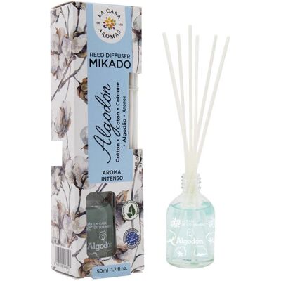 Flor de Mayo - Cotton 50ml - Palitos difusores aromáticos para habitación Flor de Mayo - Cotton 50ml - Palitos difusores aromáticos para habitación