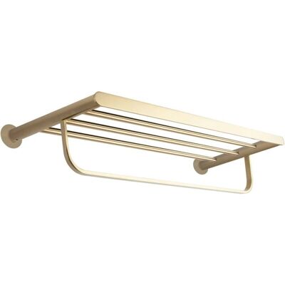 Toallero de pared XL en acero inoxidable oro cepillado - Ramon Soler Toallero de pared XL en acero inoxidable oro cepillado - Ramon Soler