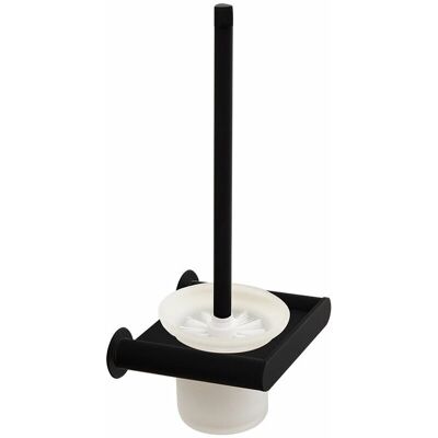 Porta cepillo de váter de acero inoxidable montado en pared - Negro mate RAMON SOLER Porta cepillo de váter de acero inoxidable montado en pared - Negro mate RAMON SOLER