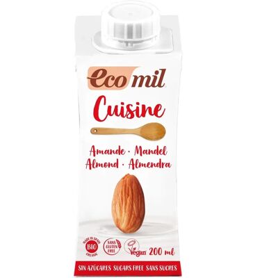 Ecomil Mandelkochcreme - Bio, Zuckerfrei - 200ml Ecomil Mandelkochcreme - Bio, Zuckerfrei - 200ml