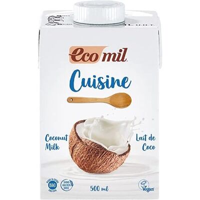 Ecomil Creme de Coco Orgânico 500ml - Vegano, Sem lactose Ecomil Creme de Coco Orgânico 500ml - Vegano, Sem lactose