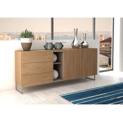 Abitare - Rio - 175x74 cm - Roble y gris - Sideboard Abitare - Rio - 175x74 cm - Roble y gris - Sideboard