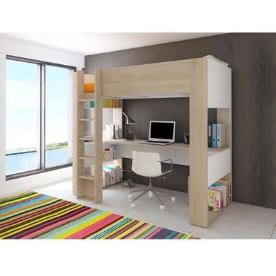 Vente-unique Noah II Loft Bed with Desk - 90x200 cm Vente-unique Noah II Loft Bed with Desk - 90x200 cm