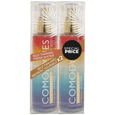 Comodynes Marca Duplo Autobronceador Agua Fresca - Rostro y Cuerpo - 2 x 100ml Comodynes Marca Duplo Autobronceador Agua Fresca - Rostro y Cuerpo - 2 x 100ml