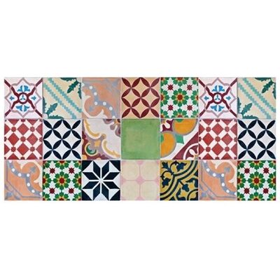 Stor Planet Mehrfarbige Mosaik PVC-Teppich - 50x110cm Stor Planet Mehrfarbige Mosaik PVC-Teppich - 50x110cm