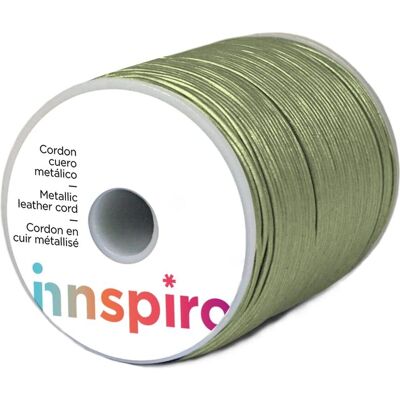 INNSPIRO 280912 Verde pastello metallico 3.0 mm cordoncino in pelle INNSPIRO 280912 Verde pastello metallico 3.0 mm cordoncino in pelle