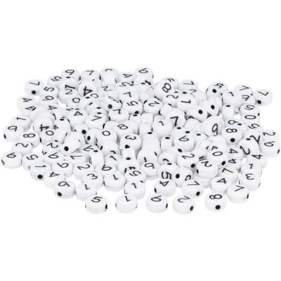 Innspiro 99640 - Perle di plastica nere grandi - 7 mm Innspiro 99640 - Perle di plastica nere grandi - 7 mm