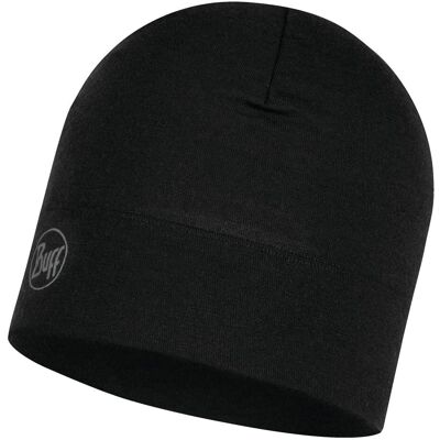 Buff Bonnet en Laine Mérinos Poids Moyen (118006) - noir uni - Publicité Buff Bonnet en Laine Mérinos Poids Moyen (118006) - noir uni - Publicité