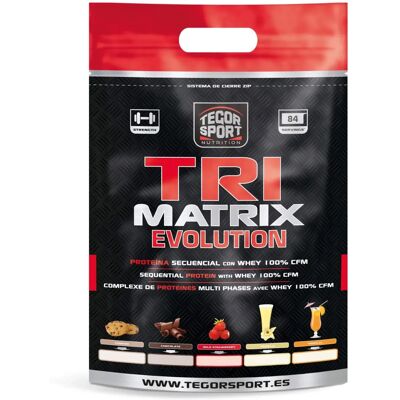 Tegor Sport Sabor Fresa Silvestre Tri-Matrix 2,5 kg - Concentrado de Proteínas Tegor Sport Sabor Fresa Silvestre Tri-Matrix 2,5 kg - Concentrado de Proteínas