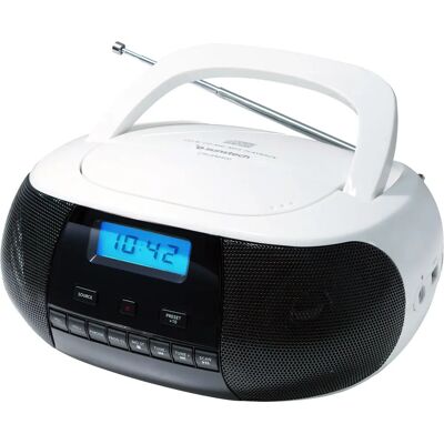 Sunstech CRUSM400WT Radio CD portátil con FM PLL - 2W - USB, LCD Sunstech CRUSM400WT Radio CD portátil con FM PLL - 2W - USB, LCD