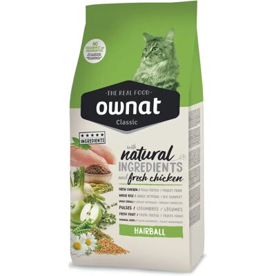 Nourriture Chat Ownat Hairball - 1,5kg - Publicité Nourriture Chat Ownat Hairball - 1,5kg - Publicité
