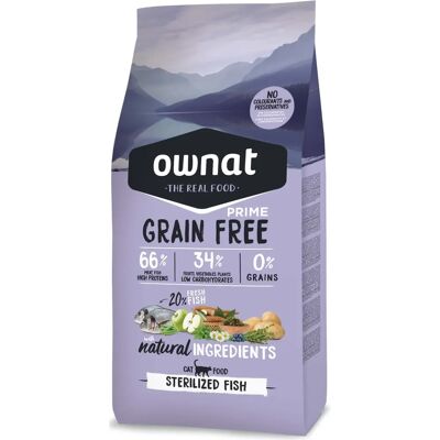 Ownat Prime Sem Cereais Peixe para Gatos - Esterilizado, 1kg Ownat Prime Sem Cereais Peixe para Gatos - Esterilizado, 1kg