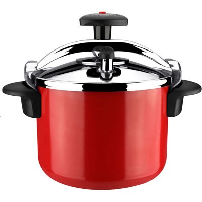 Magefesa Modelo 01OPCASTR06 Panela de pressão - 6L, Preto, Vermelho, Inox Magefesa Modelo 01OPCASTR06 Panela de pressão - 6L, Preto, Vermelho, Inox