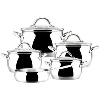 Conjunto Magefesa Kuchen 9 Peças - Aço Inoxidável para Indução Conjunto Magefesa Kuchen 9 Peças - Aço Inoxidável para Indução