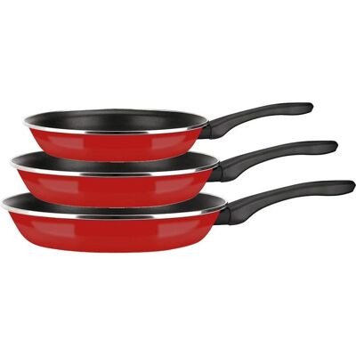 FAGOR Rote Set 3 Induktionspfannen - Kochgeschirr-Set FAGOR Rote Set 3 Induktionspfannen - Kochgeschirr-Set