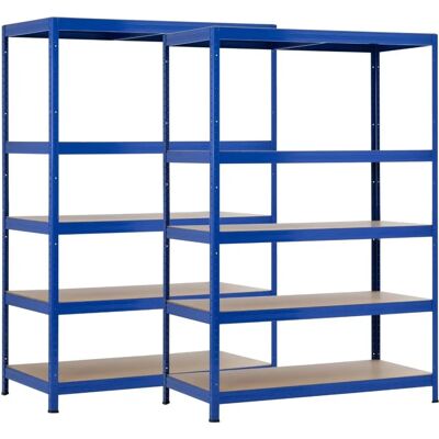 7H seven house Estanterías Modulares - Azul, 180x120x60cm - 1250kg 7H seven house Estanterías Modulares - Azul, 180x120x60cm - 1250kg