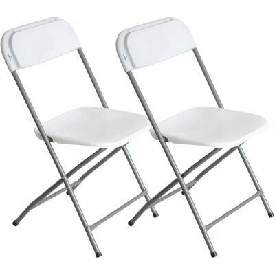 Sillas Plegables Blancas 7H Seven House - Pack de 2 Sillas Plegables Blancas 7H Seven House - Pack de 2
