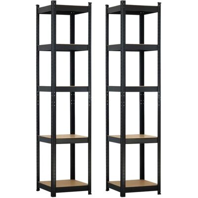 7H SEVEN HOUSE Pack 2 - Estanterías Modulares - Negro 7H SEVEN HOUSE Pack 2 - Estanterías Modulares - Negro
