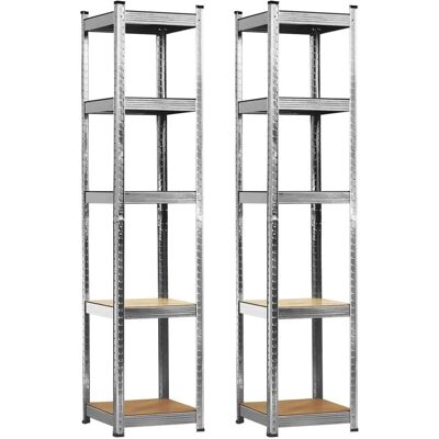 Thinia Home - Pack 2 Modulare Regale mit 5 Verstellbaren - Aufbewahrung Regale Thinia Home - Pack 2 Modulare Regale mit 5 Verstellbaren - Aufbewahrung Regale