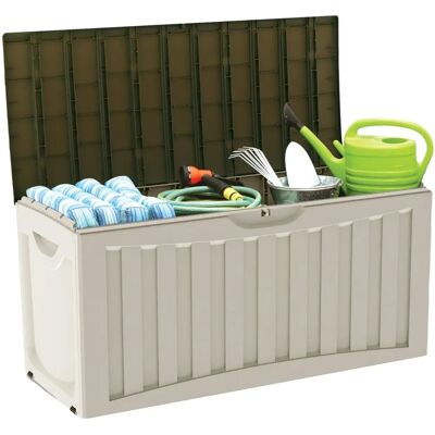 Thinia Home Aufbewahrungsbox - 340L Wetterfeste Resin - Garten, Terrasse Thinia Home Aufbewahrungsbox - 340L Wetterfeste Resin - Garten, Terrasse