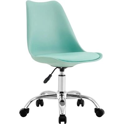 Thinia Home - Silla de Oficina Ergonómica con Ruedas - Blanco, Negro, Rosa, Verde, Gris Thinia Home - Silla de Oficina Ergonómica con Ruedas - Blanco, Negro, Rosa, Verde, Gris