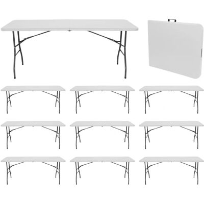 Thinia Home - Pack de 10 Mesas Rectangulares Plegables Thinia Home - Pack de 10 Mesas Rectangulares Plegables
