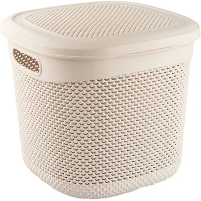 Cesto quadrato beige 7H - Stoccaggio Cesto quadrato beige 7H - Stoccaggio