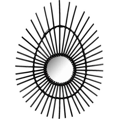 Thinia Home - Ovaler Rattanspiegel - Boho Chic Dekor Thinia Home - Ovaler Rattanspiegel - Boho Chic Dekor
