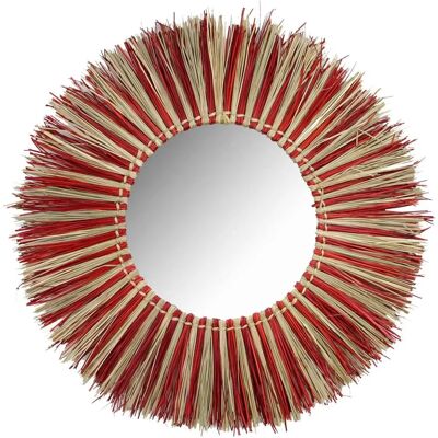 Thinia Home - Rundspiegel aus Meeresalgen - Mediterraner Boho-Stil Thinia Home - Rundspiegel aus Meeresalgen - Mediterraner Boho-Stil