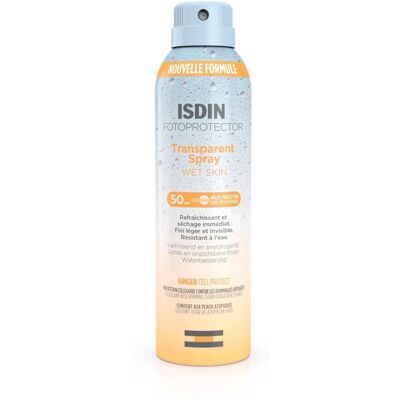 Isdin Spray Solaire Transparent Peau Mouillée SPF 50+ Isdin Spray Solaire Transparent Peau Mouillée SPF 50+